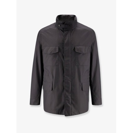 Traveller Field Jacket with pied-de-poule pattern