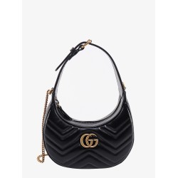GG Marmont quilted leather shoulder bag with metal GG logo