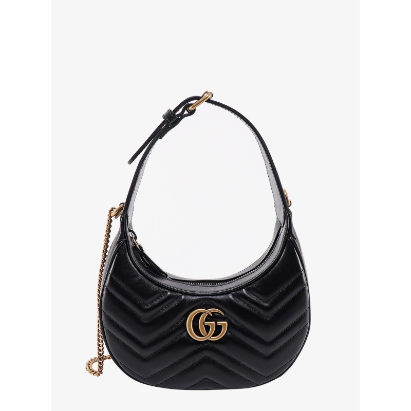 GG Marmont quilted leather shoulder bag with metal GG logo