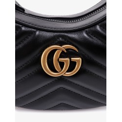 GG Marmont quilted leather shoulder bag with metal GG logo