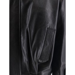 Paulo black leather jacket