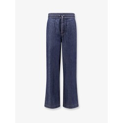 Jeans with adjustable drawstring