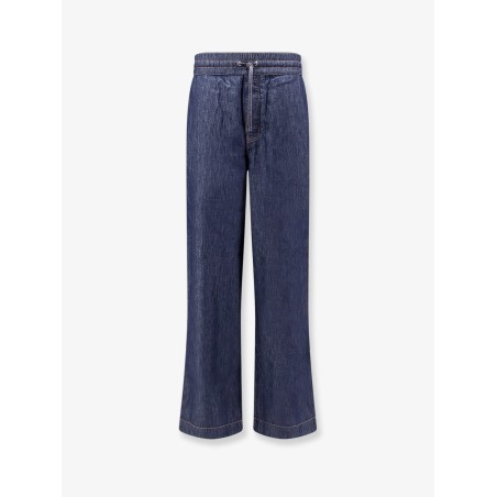 Jeans with adjustable drawstring