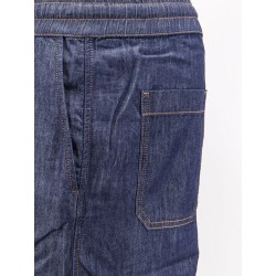 Jeans with adjustable drawstring