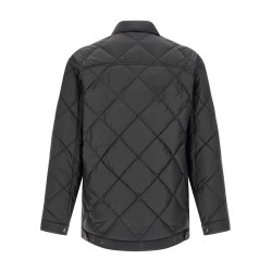 Quilted down jacket with logo