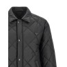 Quilted down jacket with logo
