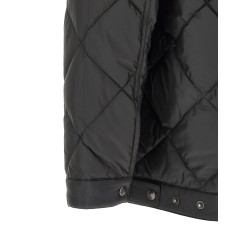Quilted down jacket with logo