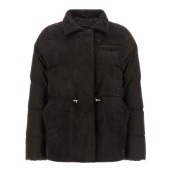 Drawstring down jacket
