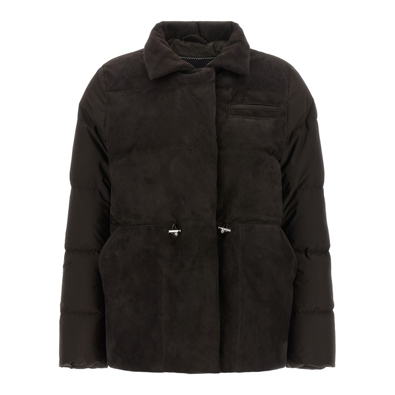 Drawstring down jacket