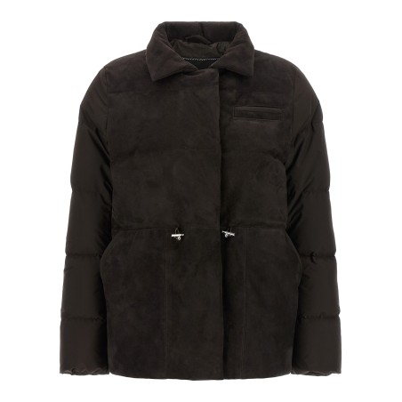 Drawstring down jacket