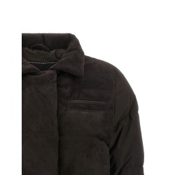 Drawstring down jacket