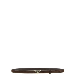 Logo suede belt