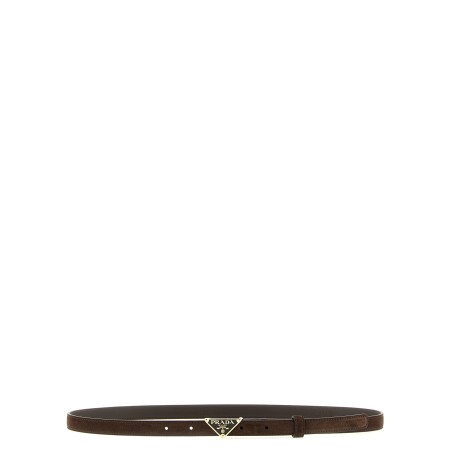 Logo suede belt