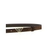 Logo suede belt