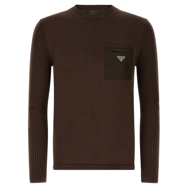 'Re-Nylon' Pocket Sweater