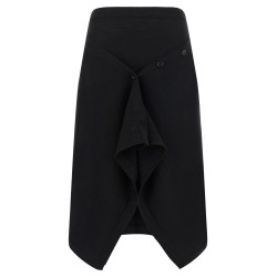 Button asymmetrical skirt