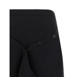 Button asymmetrical skirt