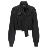 Lace silk shirt