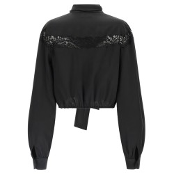 Lace silk shirt