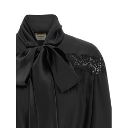 Lace silk shirt