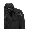 Lace silk shirt