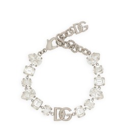 Bracelet with rhinestones and logo