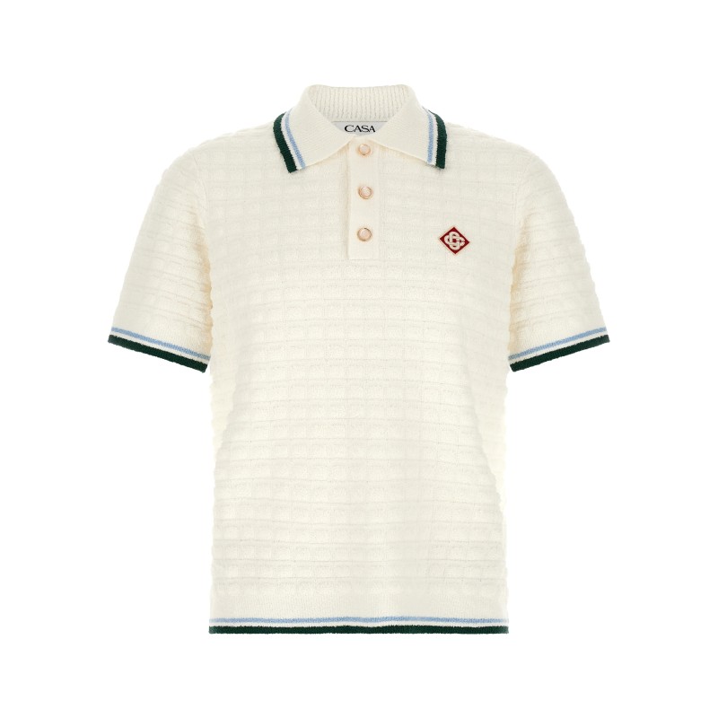 Bouclé polo shirt