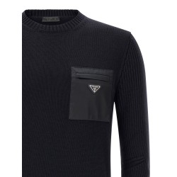 'Re-Nylon' Pocket Sweater