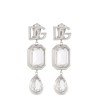 Pendant earrings with crystals
