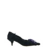 Satin and feather pumps