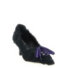 Satin and feather pumps