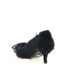 Satin and feather pumps