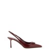 Brushed leather slingback