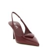 Brushed leather slingback