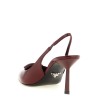 Brushed leather slingback