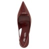 Brushed leather slingback