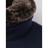 Bellati-Mrw wool and cashmere jacket with fur detail