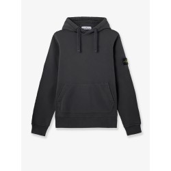 Cotton sweatshirt with side logo patch