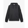 Cotton sweatshirt with side logo patch