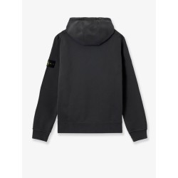 Cotton sweatshirt with side logo patch