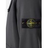 Cotton sweatshirt with side logo patch