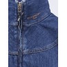 Denim jacket with embroidered lettering logo