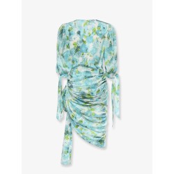 Silk dress with multicolor floral print