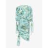 Silk dress with multicolor floral print