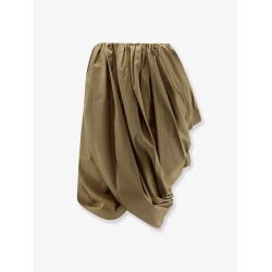 Draped cotton skirt