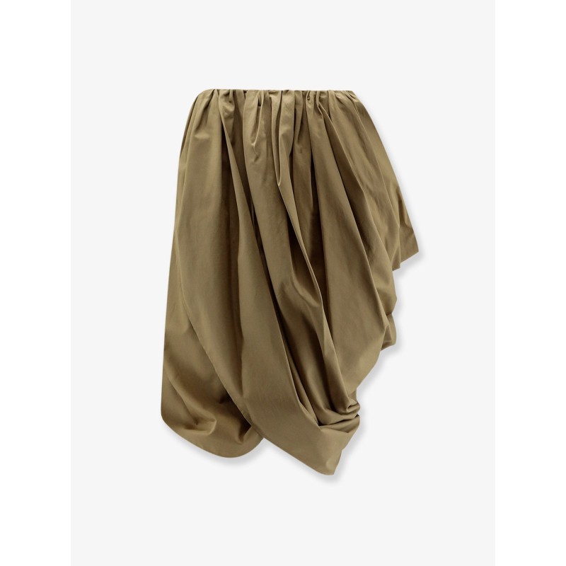 Draped cotton skirt