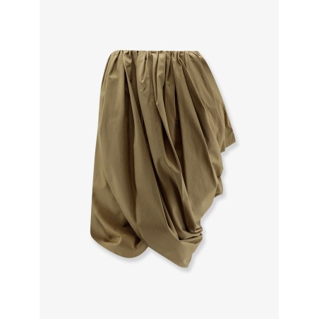 Draped cotton skirt