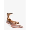 Jelly TPU sandals with animal print