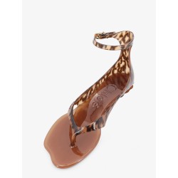 Jelly TPU sandals with animal print