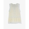 Silk top with lace inserts
